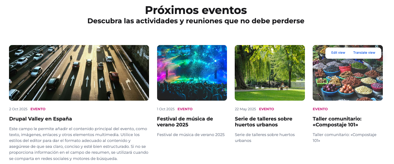 Calendario integrado