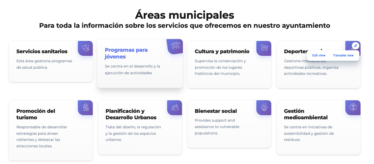 Áreas municipales