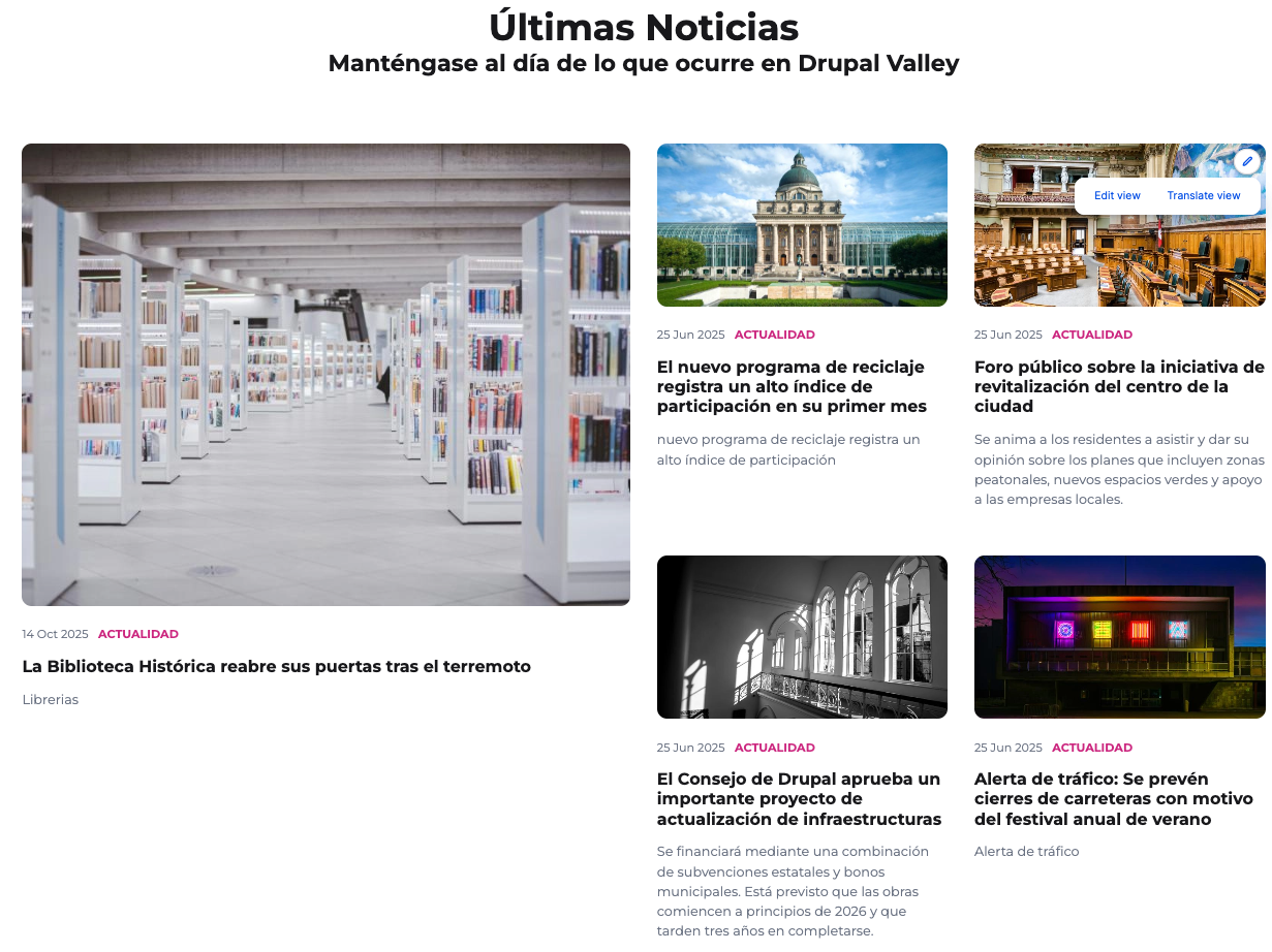 Noticias con un clic